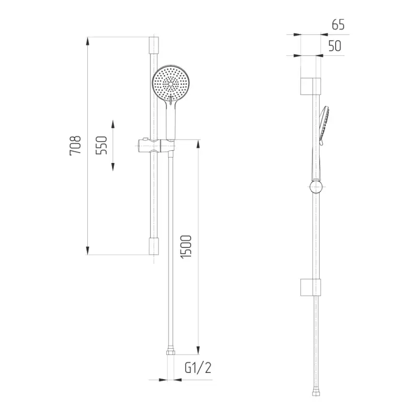 Душевой гарнитур AVS 811-650-BG, брашированное золото фото 2