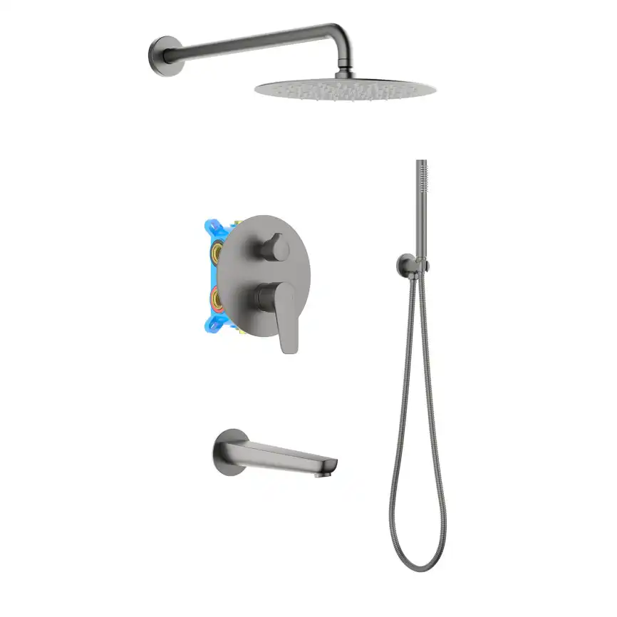 Душевая система Aquatek Бетта AQ1173BGM, Оружейная сталь фото 1