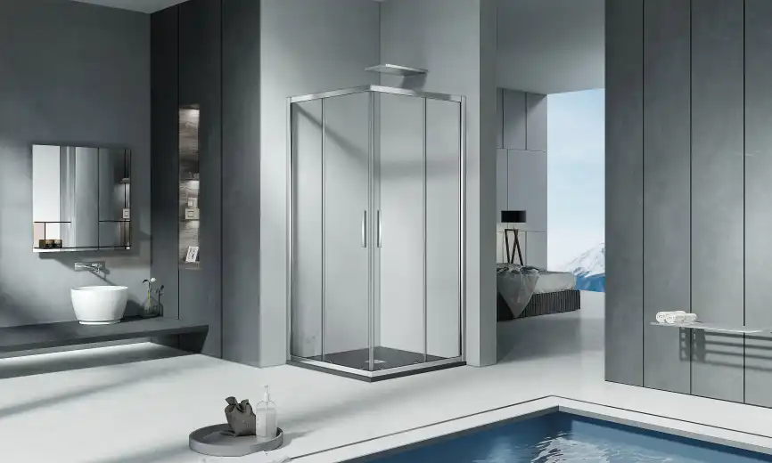 Душевой уголок Good Door COFE CR-90-C-CH профиль Хром стекло прозрачное фото 1