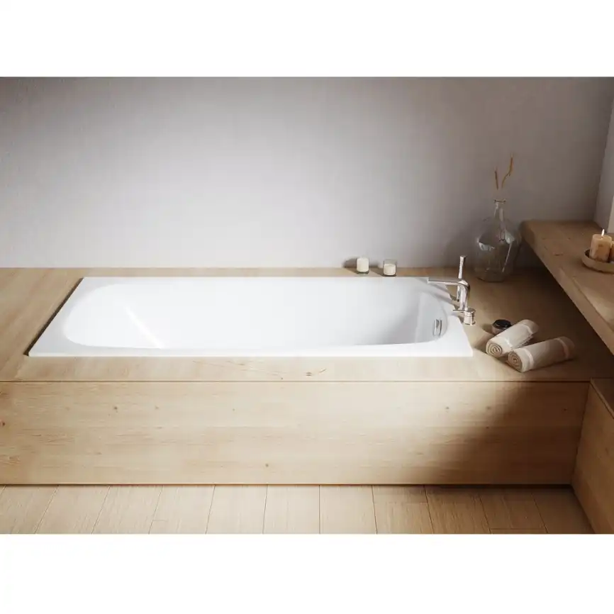 Акриловая ванна Whitecross Layla Slim 170х75 0122.170075.100 с тонким бортом, встраиваемая, Белая фото 3