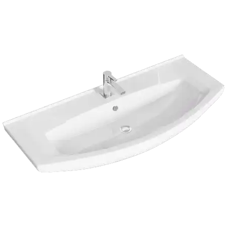 Тумба с раковиной напольная Aqwella Basic 100 см, BAS0110DZ, цвет Дуб золотой фото 3