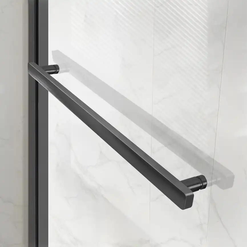 Душевой уголок Vincea Slim Soft 120х90 VSR-1SS9012CLGM, профиль вороненая сталь, стекло Прозрачное фото 2