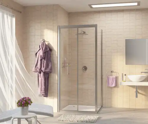 Душевой уголок WasserKRAFT Weser 78F 90х90 78F03 профиль Хром стекло Прозрачное фото 4