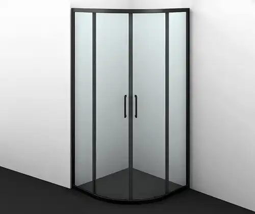 Душевой уголок WasserKRAFT Dill 61S 90х90 61S01 профиль Черный стекло Прозрачное фото 1