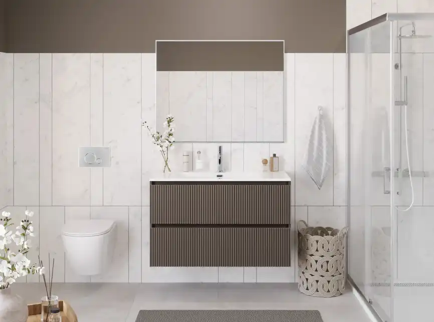 Тумба под раковину BelBagno UNO-1000-2C-SO-СO подвесная, Бежевый матовый фото 10