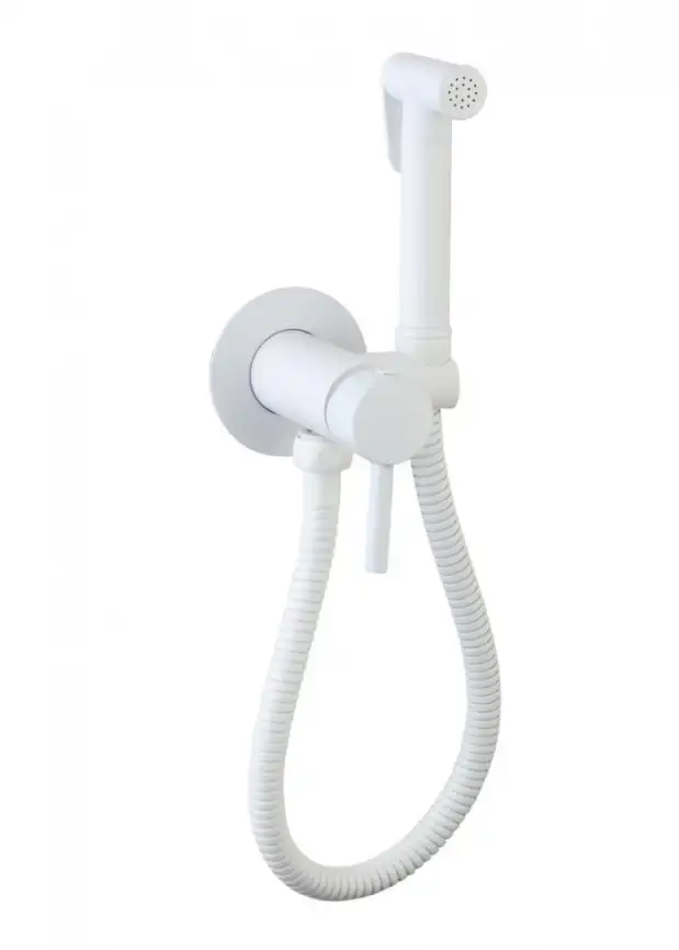Гигиенический душ со смесителем CeramaLux KRS/005, цвет белый матовый фото 1