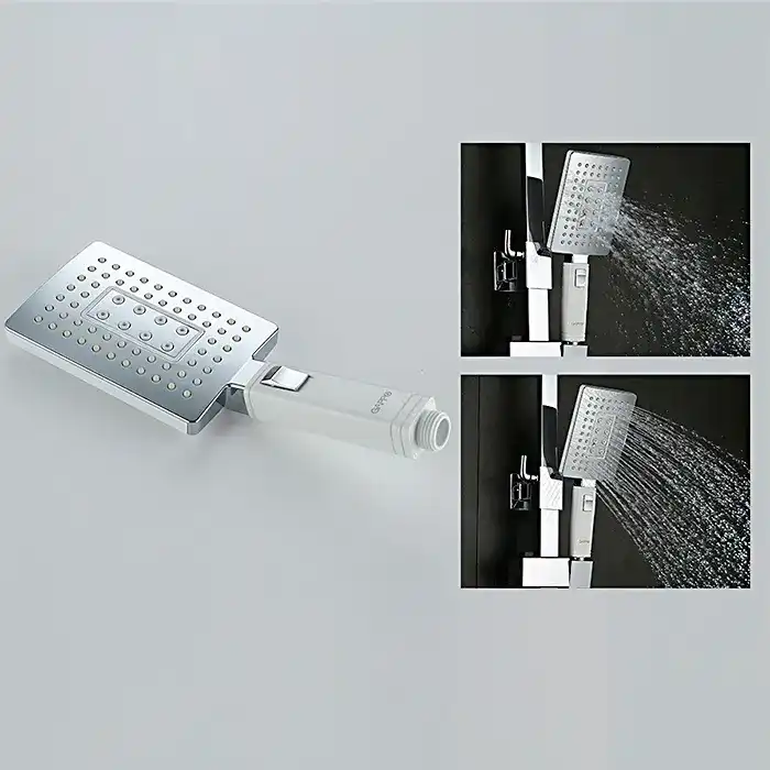 Душевая система Gappo G2407-8  с поворотным изливом, Хром / Белый фото 6