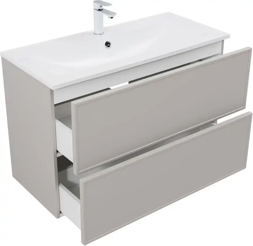 Тумба под раковину Aquanet Арт 100 бежевый, 343969 фото 4