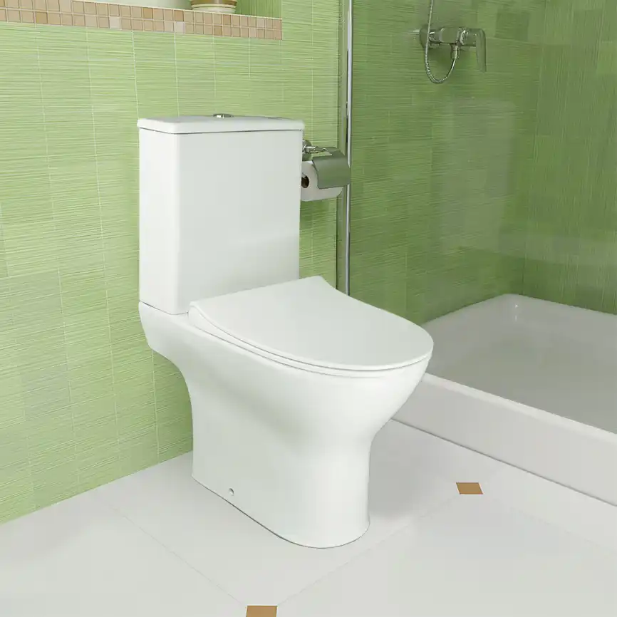 Унитаз-компакт Azario Mist AZ-45  напольный, безободковый, с бачком и сидением микролифт, цвет белый фото 15