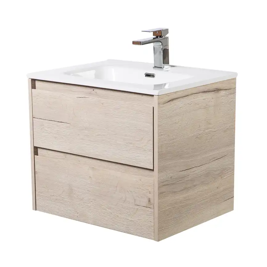 Тумба под раковину BelBagno KRAFT-600-2C-SO-RGB подвесная Rovere Galifax Bianco фото 3