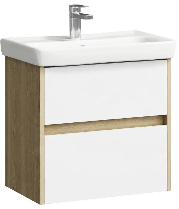 Тумба с раковиной подвесная Aqwella City 60 см, CI0106DB, цвет Дуб балтийский фото 1