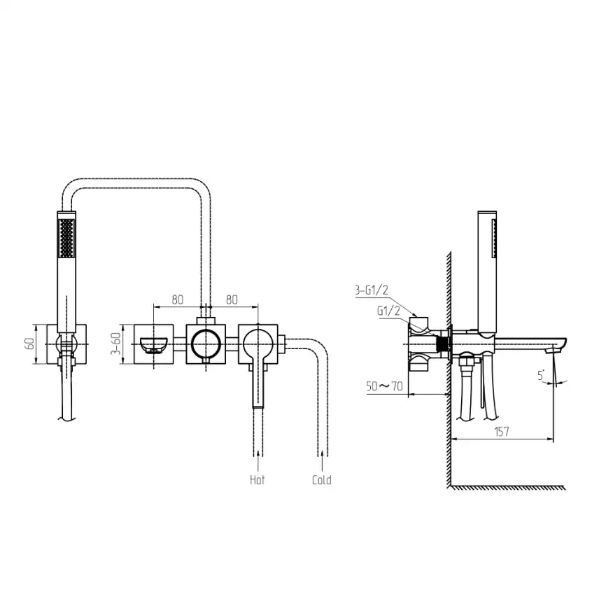 Смеситель для ванны AVS Elegant брашированное золото, 811-410-BG фото 2