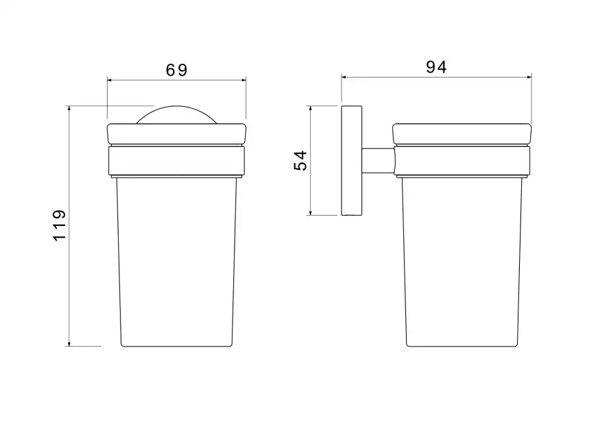 Стакан для ванной Aquatek Европа AQ4104BG, Золото матовое фото 2