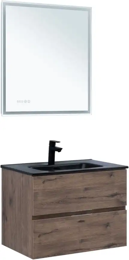 Тумба под раковину Aquanet Алвита New 70 2 ящика, дуб веллингтон табак 334185 фото 7