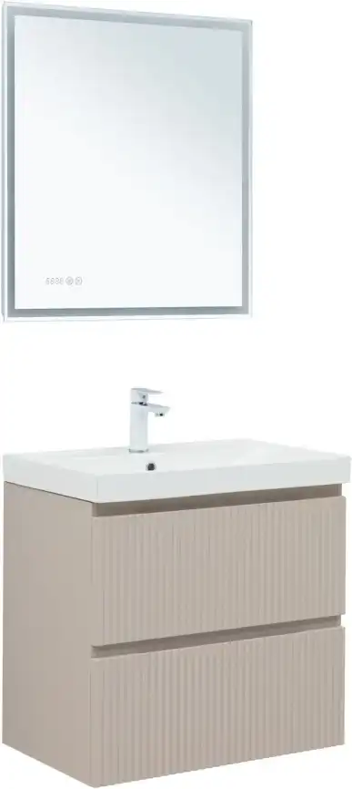 Тумба под раковину Aquanet Джейн (Flat) 70 бежевый, 343976 фото 9