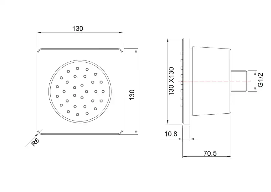 Боковая форсунка Aquatek AQ2099MB, Черный матовый фото 2