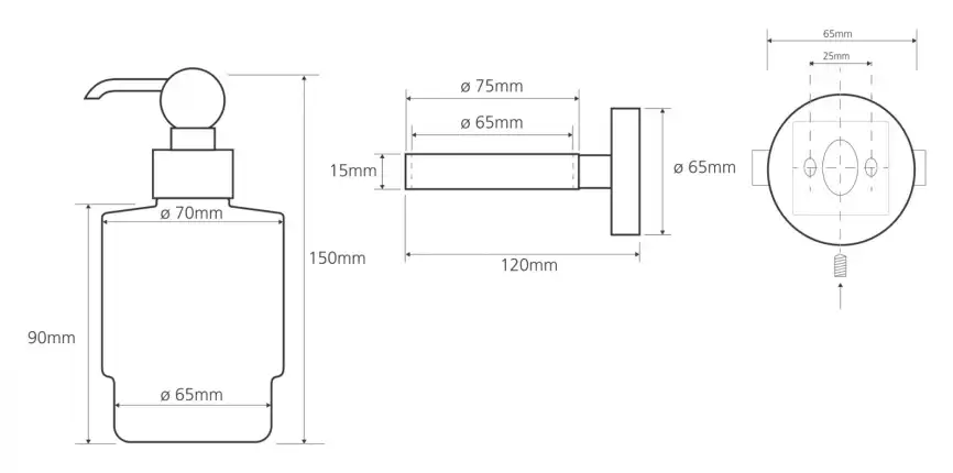 Настенный дозатор для жидкого мыла 7,5 см BEMETA RETRO бронза 144109107 фото 2