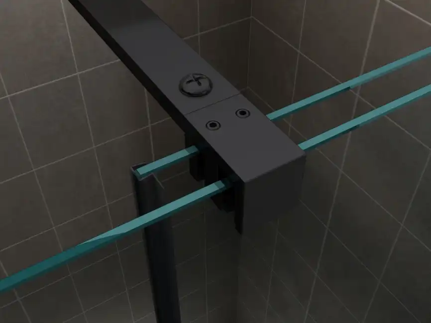 Душевая перегородка Abber Komfort 120 см, AG09120B, профиль Черный, стекло Прозрачное фото 5