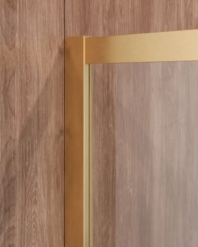 Душевой уголок CEZARES MOLVENO-R-2-100-C-BORO-IV стекло Прозрачное, профиль Брашированное золото фото 5