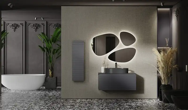 Тумба под раковину Jorno STONE 100 Stn.01.100/P/A/JR Серый антрацит фото 4