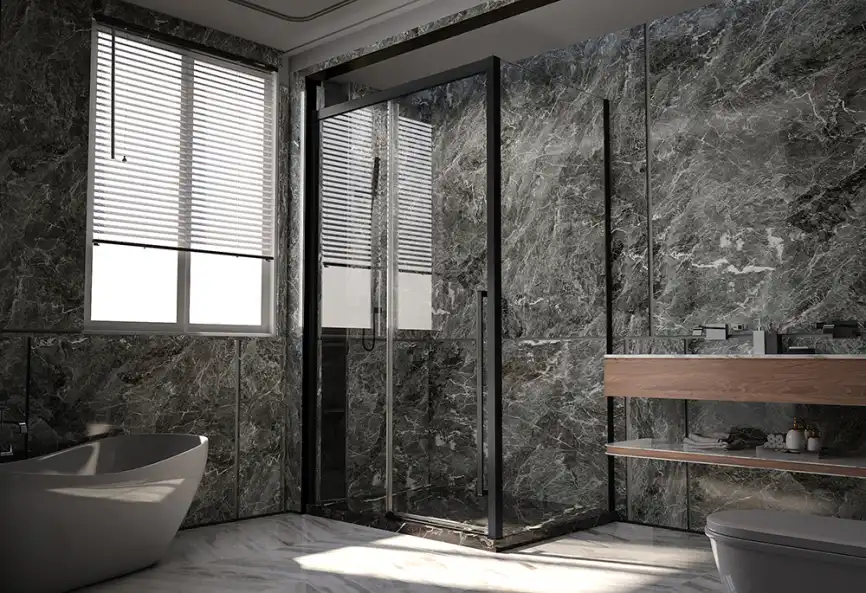 Душевой уголок  Veconi Premium Trento 130х90 PTC30-SP-13090-B-01-C4, стекло Прозрачное профиль Черный фото 1