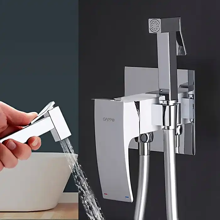 Гигиенический душ со смесителем Gappo G7207-8 встраиваемый, Хром фото 1