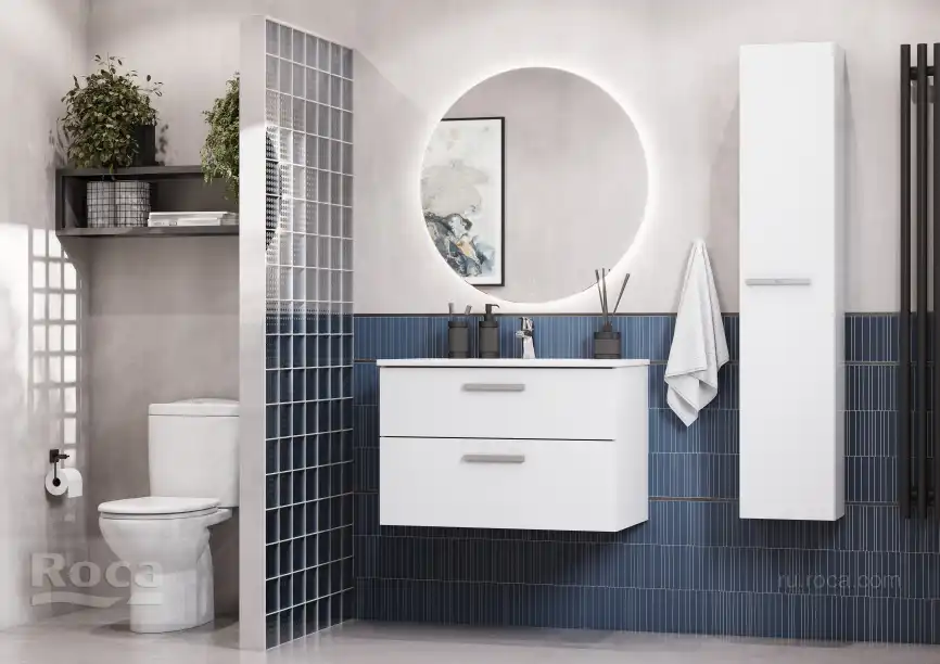 Тумбы под раковину Roca Victoria 80 A857470806 подвесная, цвет, Белый глянец фото 9