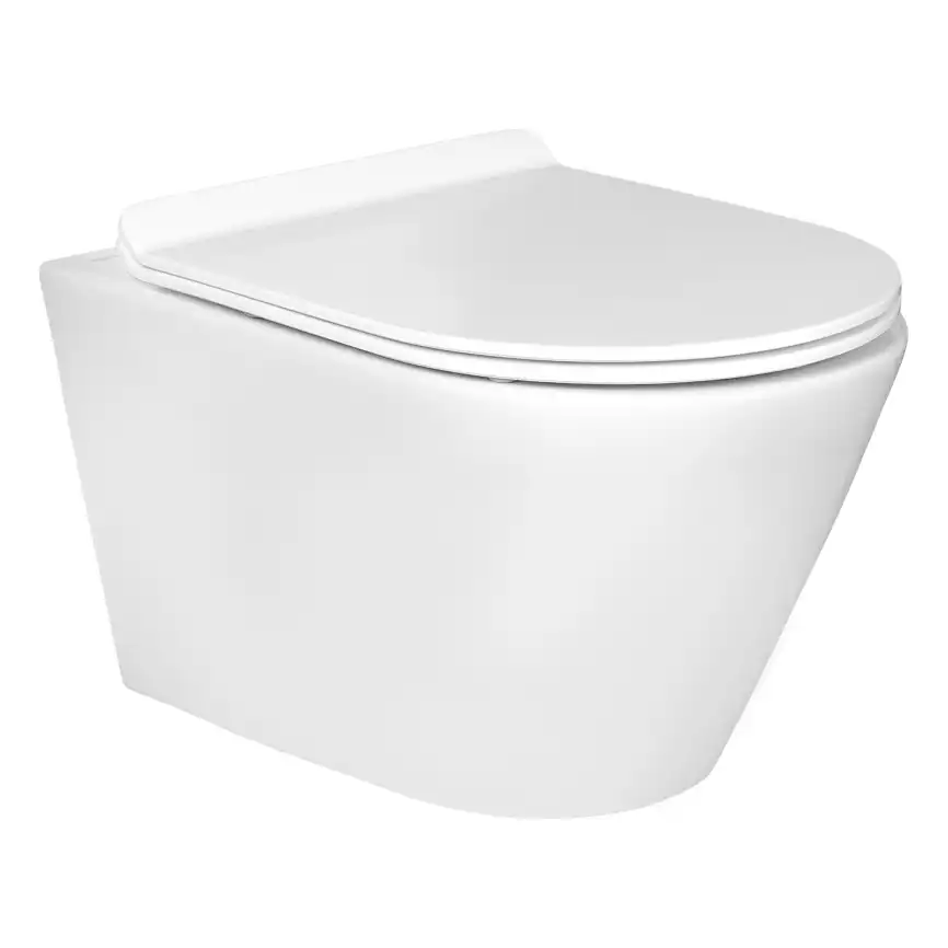 Подвесной унитаз Aquatek Альфа AQ1910-00 безободковый, с сиденьем микролифт, Белый фото 1