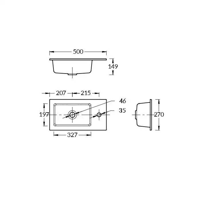 Раковина KERAMA MARAZZI LATO встраиваемая сверху, 50 см, белая глянцевая, LA.wb.50 фото 6