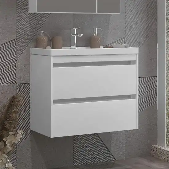 Тумба с раковиной Opadiris Фреш 70 00-00007086 подвесная цвет, белый фото 5