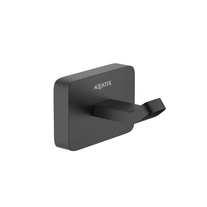 Крючок для полотенец Aquatek Либра AQ4301MB, Черный матовый фото 1