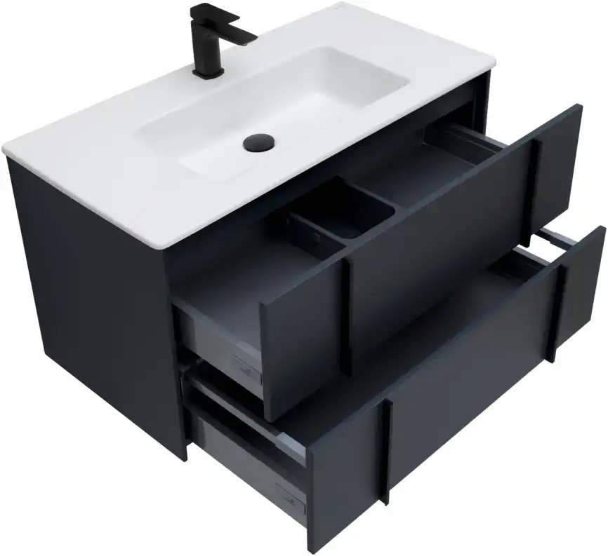 Тумба под раковину Allen Brau Reality 90 1.32006.AM антрацит матовый фото 9