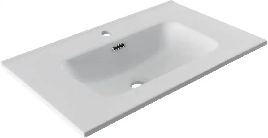 Раковина Aquanet Flat 70 330430 прямоугольная, Белая матовая фото 4