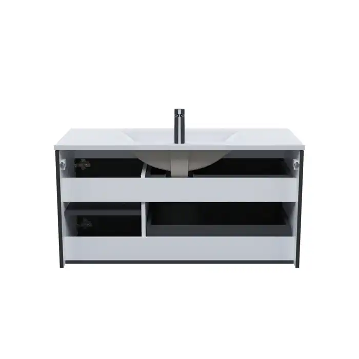 Тумба с раковиной IDDIS Bild 100, подвесная, Темно-серый, BIL10G0i95K фото 17