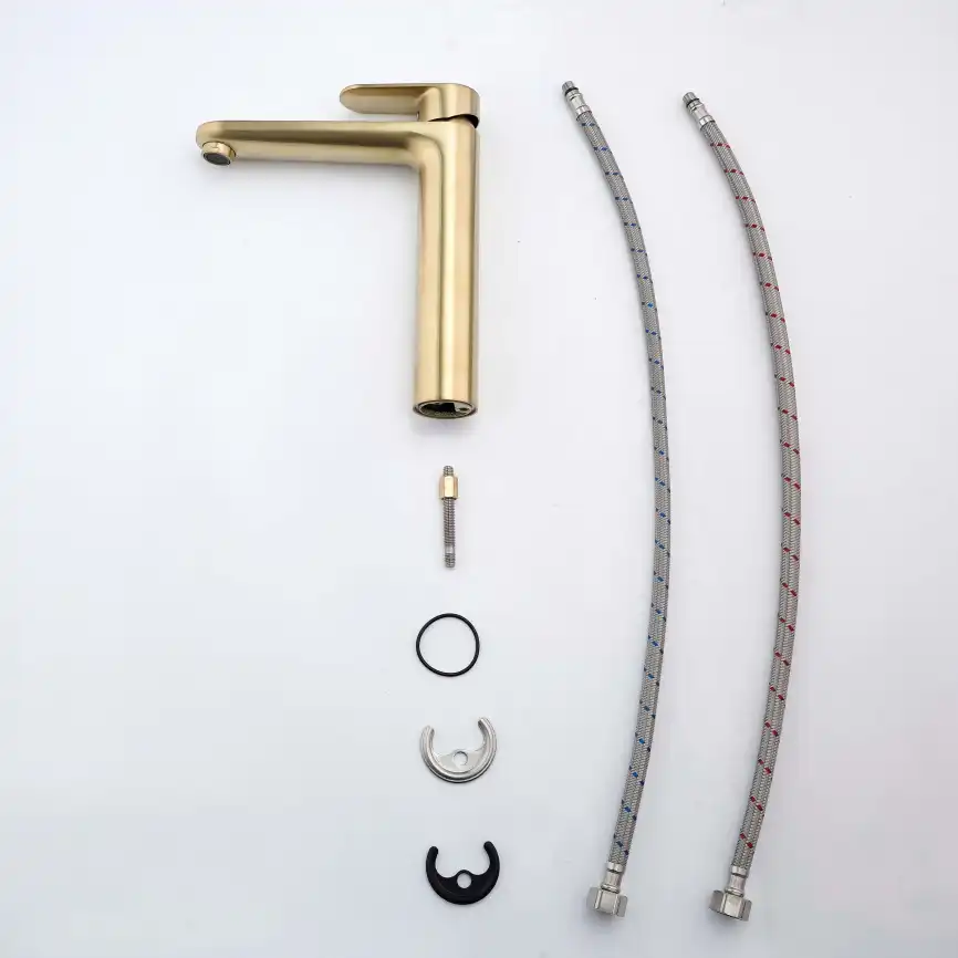 Смеситель для раковины Aquatek Ника AQ1804BG, Золото матовое фото 5