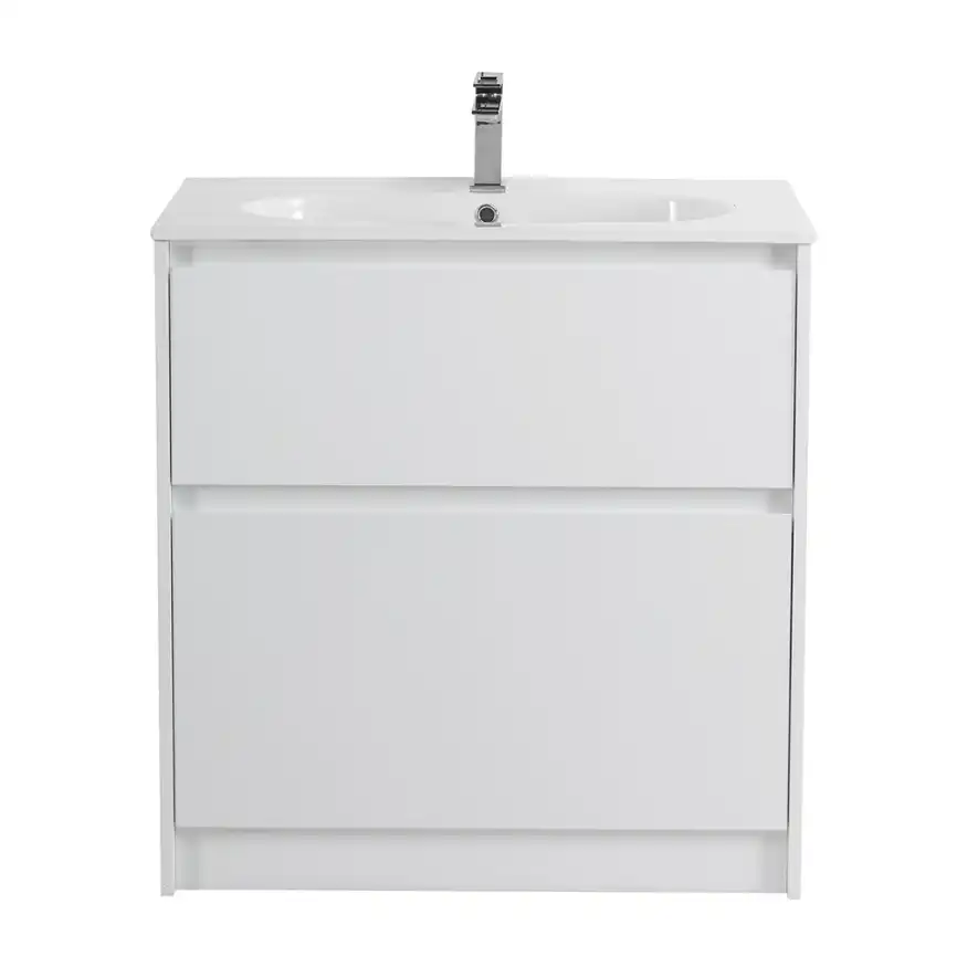 Тумба под раковину BelBagno KRAFT-800-2C-PIA-BO напольная Bianco Opaco фото 1