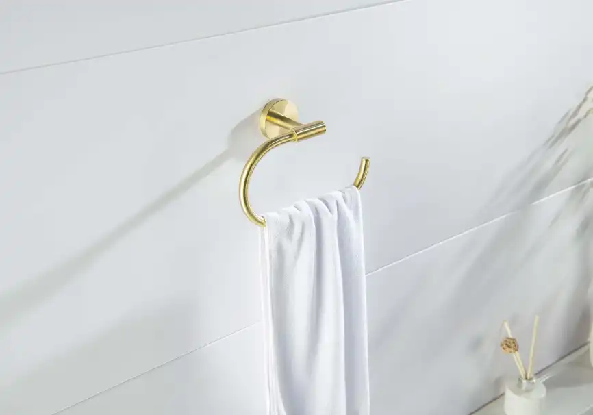 Держатель полотенец Aquatek Оберон AQ4221BG, Золото матовое фото 4