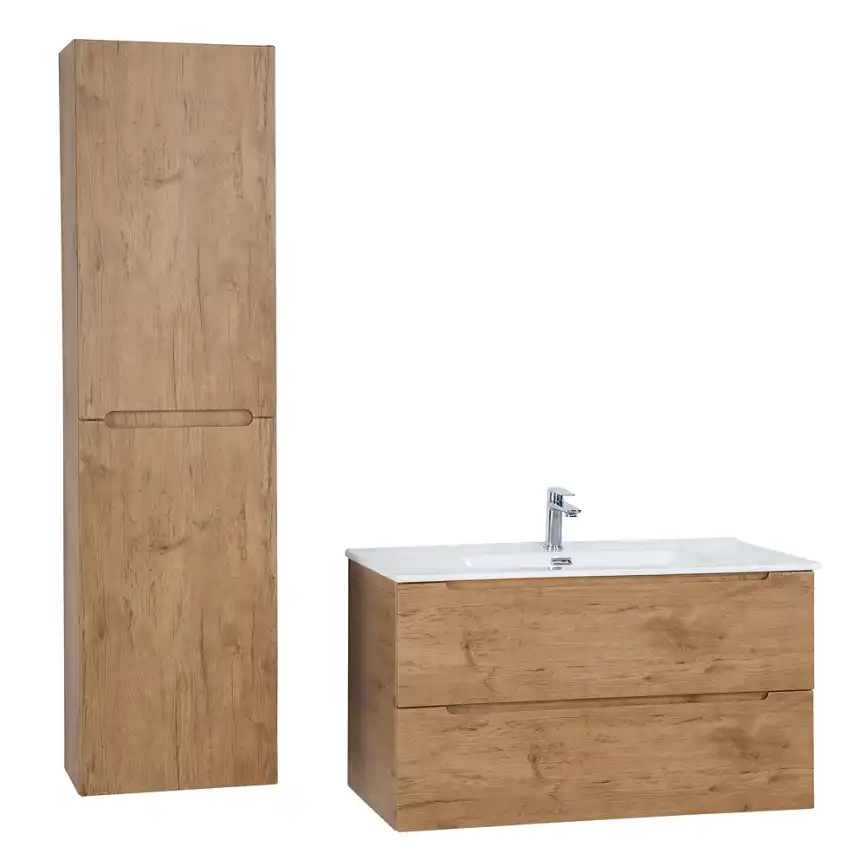 Тумба под раковину BelBagno ETNA-800-2C-SO-RN-P подвесная Rovere Nature фото 12