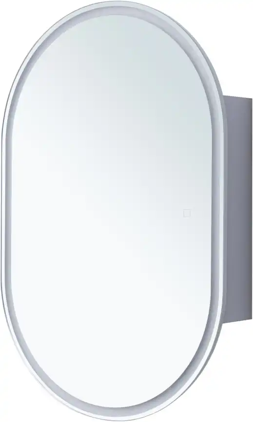 Зеркальный шкаф Aquanet Монте 60 белый, с LED подсветкой, 344788 фото 6