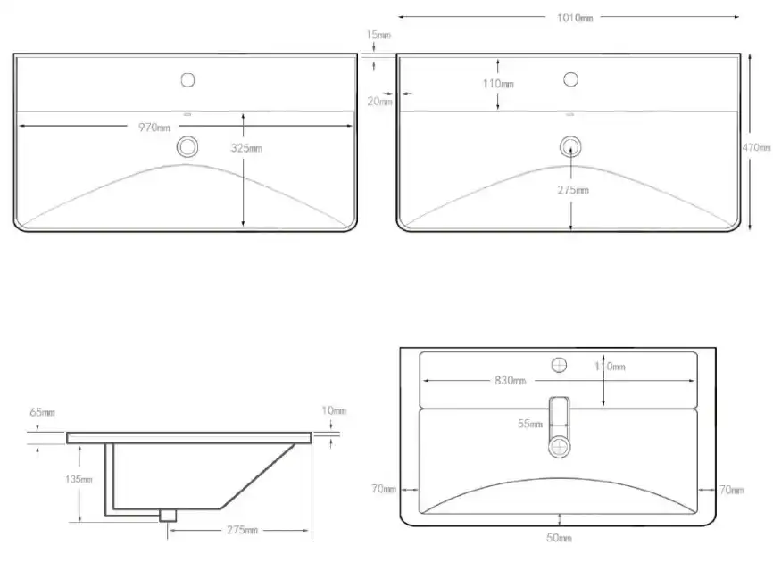 Раковина Aquanet Ирис 100 белая, 323884 фото 7