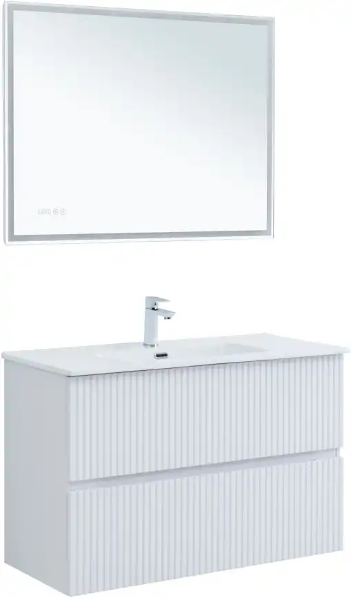 Тумба под раковину Aquanet Джейн 100 белый матовый 313288 фото 10