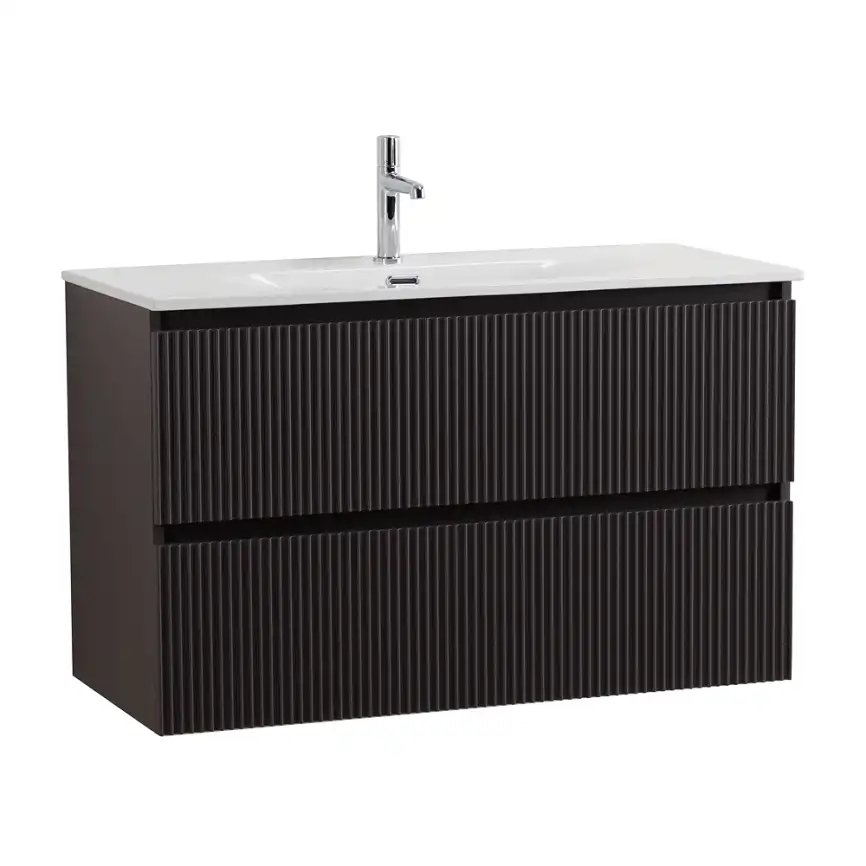 Тумба под раковину BelBagno UNO-MINI-1000-2C-SO-GSO подвесная, Темно-Серый Матовый фото 2