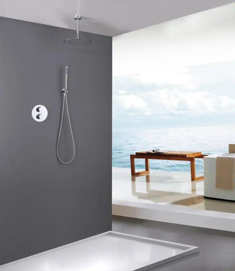 Душевая система ABBER Wasser Kreis AF8121 скрытого монтажа без излива, хром фото 2