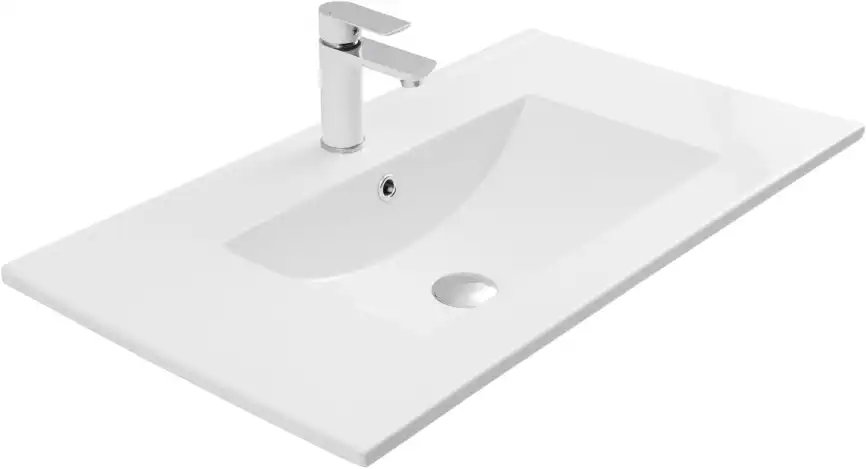 Раковина Aquanet Flow 80, белая, 347431 фото 5