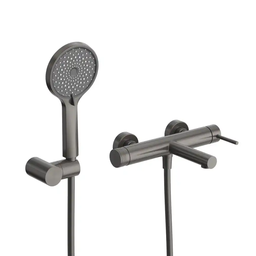 Смеситель для ванны и душа Cezares RELAX-VD-GM, Оружейная сталь фото 2