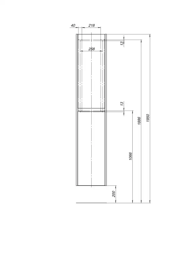Шкаф-пенал для ванной Aquanet Nova Lite 35 дуб рошелье 242265 фото 3