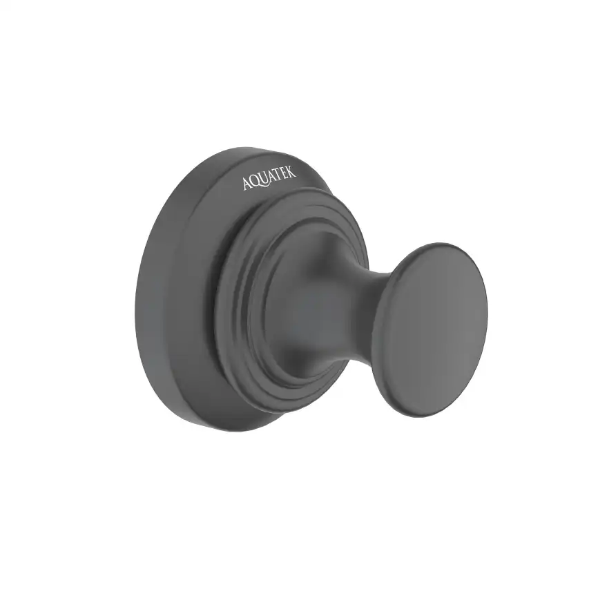 Крючок для полотенец Aquatek Классик AQ4501MB, Черный матовый фото 1