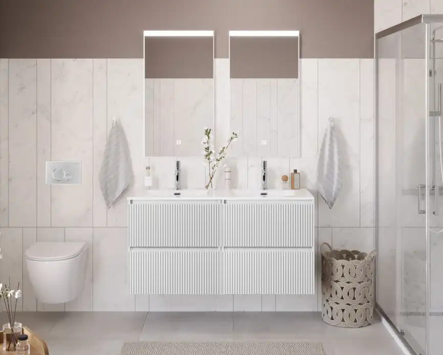 Тумба под раковину BelBagno UNO-1200-4C-SO-BO подвесная, Bianco Opaco фото 11