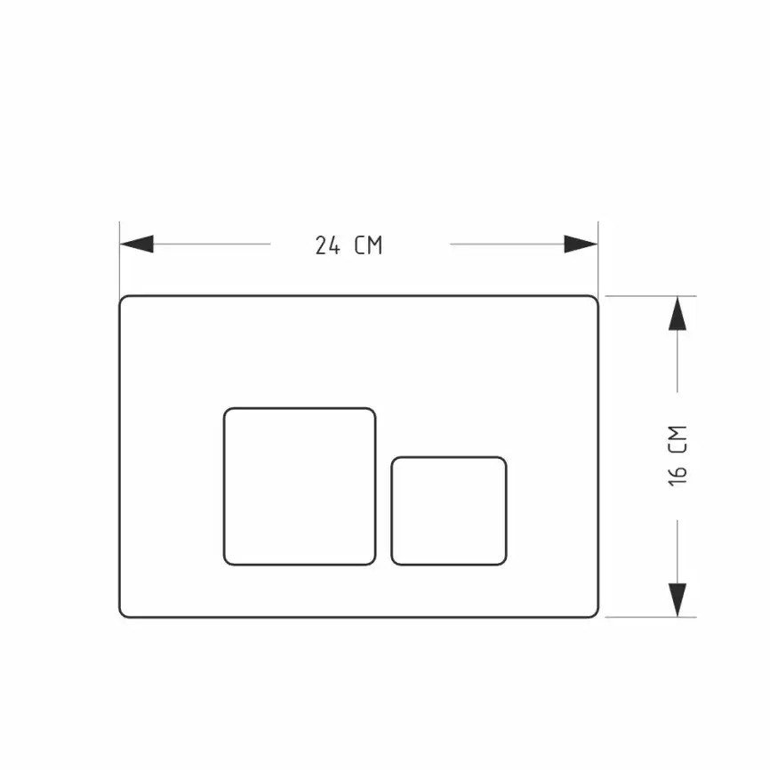 Клавиша смыва AVS 809-0013-MB квадратные кнопки, черная матовая фото 4