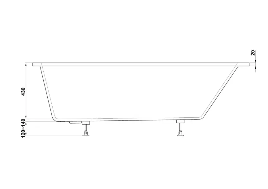 Ванна из искусственного мрамора Bas Афина 180х80, белый глянец фото 5